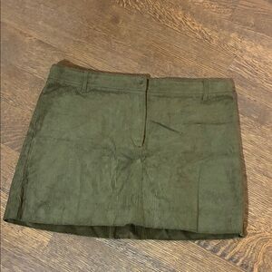 BNWT H&M Khaki Corduroy Mini Skirt 👵MT